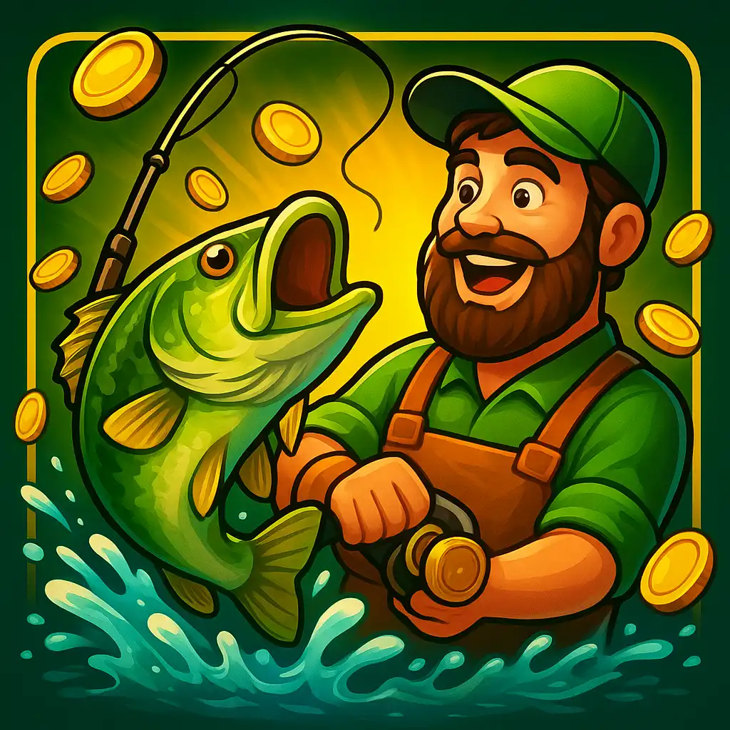 Grafika gry slotowej dla Big Bass Bonanza
