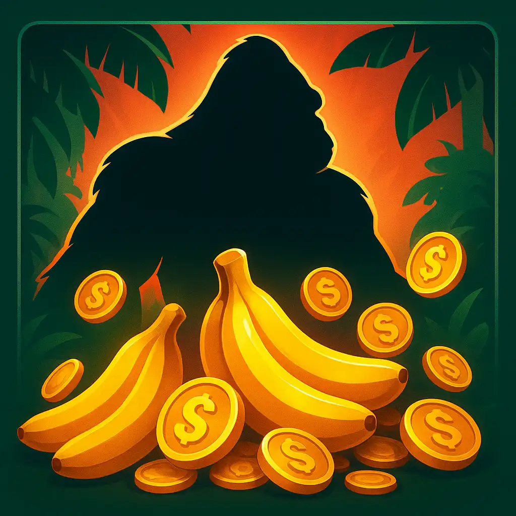 Grafika gry slotowej dla King Kong Cash Even Bigger Bananas 4