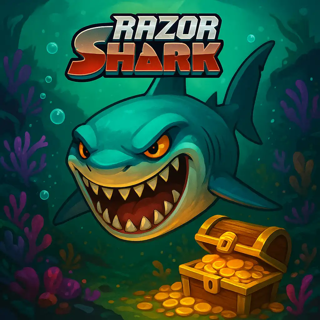 Grafika gry slotowej dla Razor Shark